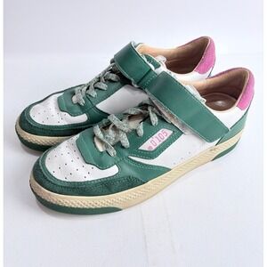 Zerocentocinque 0105 Italian Leather Retro Sneakers Green Pink EU 40 Court Shoes